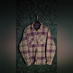 Forever 21 Green and Purple Lightweight Shirt Jacket